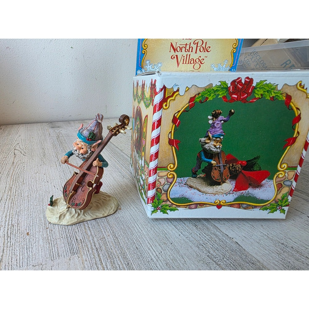 Vintage enesco sandi ziminicki tweeter cello elf North bowl village figurine